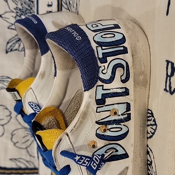 Golden Goose Superstar Sneaker Blue and Yellow Limited Edition Size 42 uk 8 - Picture 8 of 16